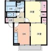 セジュールシフォンA 2DKの間取り