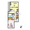 RESIDENCE阿知 1LDKの間取り