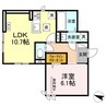 レジデンス　ハンス 1LDKの間取り