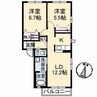 エレンシア 2LDKの間取り