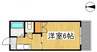 ブライトライツくらしき 1Kの間取り