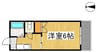 ブライトライツくらしき 1Kの間取り