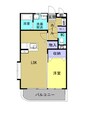 ユーミー総社駅南 1LDKの間取り