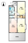 アメニティガーデン 2DKの間取り