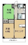 マスカット鳥羽 2DKの間取り