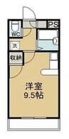 メモリアルハイツ 1Rの間取り