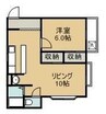 グリーンテラス 1LDKの間取り