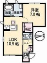 プロヌーブＫＥＮ　Ｃ棟 1LDKの間取り