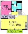 サンライフ船穂 1LDKの間取り