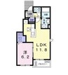 バイオレット真備　Ｎｏ．２ 1LDKの間取り