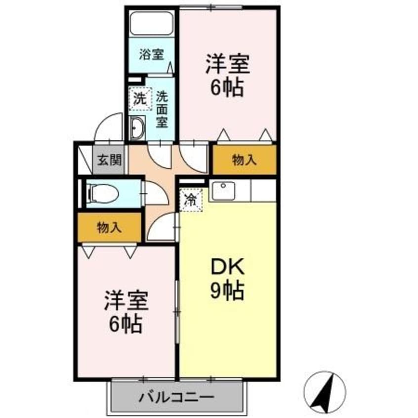 間取図 ハッピーライフ北畝　Ａ棟
