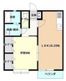 吉備コーポ 1LDKの間取り