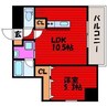 COCO川西町 1LDKの間取り