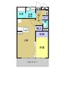 クレールコート 1LDKの間取り