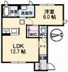 プロヌーブＫＥＮ　Ｃ棟 1LDKの間取り
