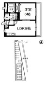 グランティーア 1LDKの間取り