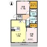 Jade　A棟 2LDKの間取り