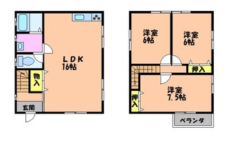 間取図 中原借家