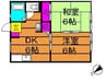 サンライフひろみね　Ｂ 2DKの間取り