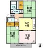 オークス金子　Ａ棟 3DKの間取り