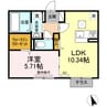 グランレーベン 1LDKの間取り