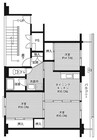 ビレッジハウス上原4号棟 3DKの間取り