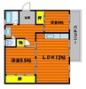 グランベルグ倉敷 2LDKの間取り