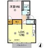 プレジール林 1LDKの間取り