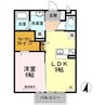 ジョイフルタウン西岡 1LDKの間取り