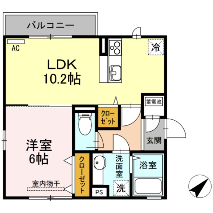 間取図 ファミール岡本Ⅲ－Ｄ