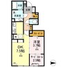 アセーボⅣ 1DK+Sの間取り