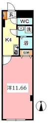 セントエルモ里庄 1Kの間取り