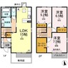 プリムヴェール大内　Ｂ棟 3LDKの間取り