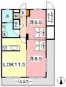 ルミナス 2LDKの間取り