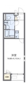 クレイノ悠々木屋 1Kの間取り