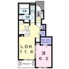 スマイリー　Ⅳ 1LDKの間取り