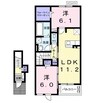 バーミィ・イツキ　Ａ 2LDKの間取り