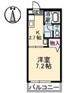 コーポアリメント 1Kの間取り