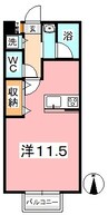 ウイング 1Rの間取り