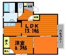 コーポ・アルカディアB 2LDKの間取り