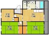 マンション若松 3DKの間取り