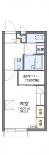 レオパレスＮＡＧＡＭＡＴＩ 1Kの間取り