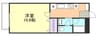 ＪＲＢハイツ倉敷駅前 1Kの間取り