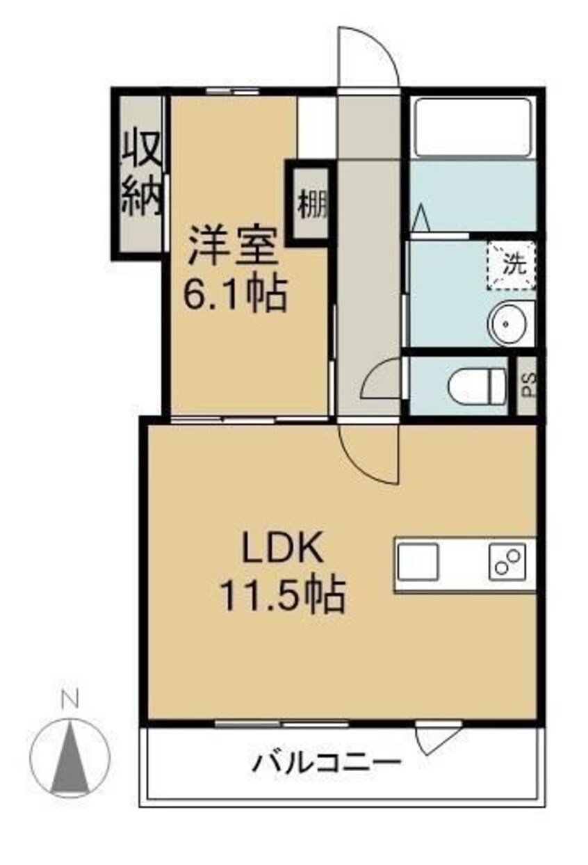 間取図 イデアーレ中庄　A