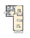 ラシアス 1LDKの間取り