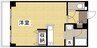 ジュメル倉敷 1Kの間取り