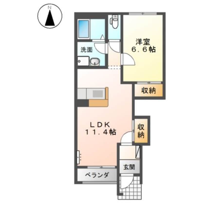 間取図 ソレアード・ハイムＡ