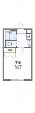 レオパレスヴィラニシオカの間取図