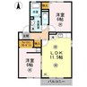 エステート２１　Ａ棟 2LDKの間取り