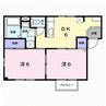 エリアール 2DKの間取り
